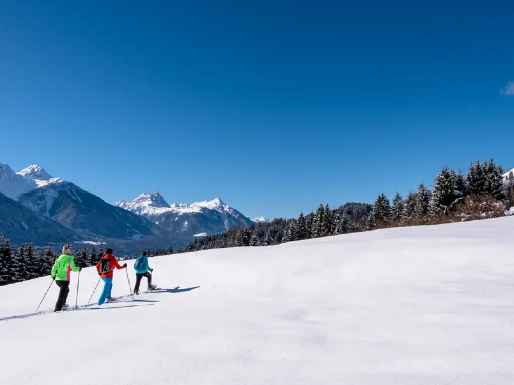 Chalet Presseggersee Nassfeld Schnee Schuh Wandern
